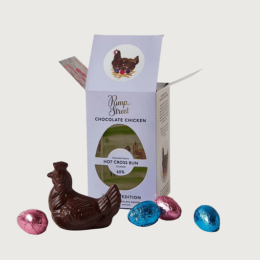 Pump Street Chocolate - Hot Cross Bun, Dark Milk Chicken and Eggs Box