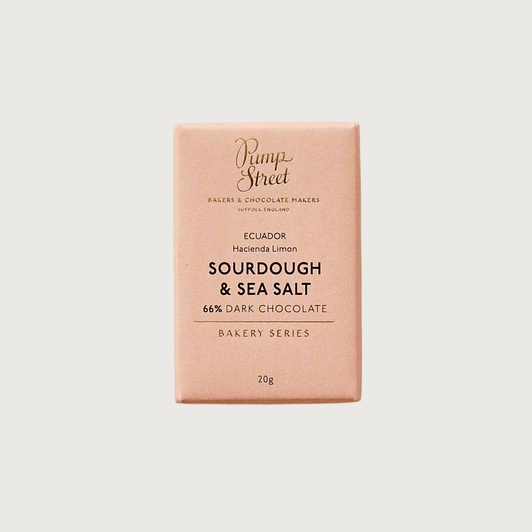 Pump Street Chocolate - Sourdough and Sea Salt, Dark 66% (20g Taster Bar)