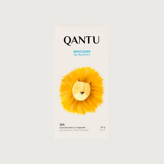 Qantu - Sea Buckthorn, White with Dark Chocolate Swirl