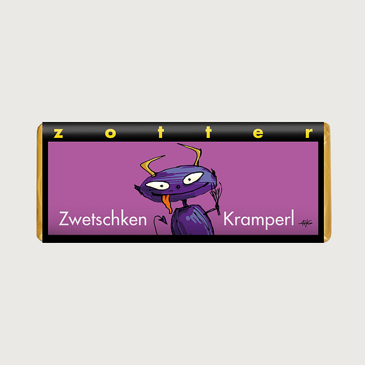 Zotter - 'Plummy Krampus' Plums & Rum, Dark Milk 60%