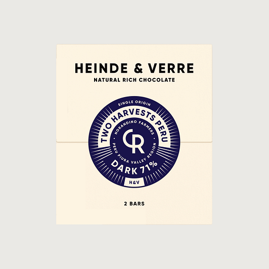Heinde & Verre - Piura, Peru, Two Harvests, Dark 71%