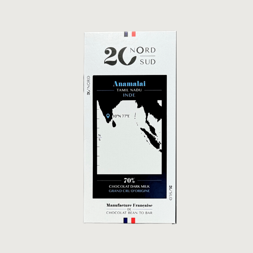 20°Nord 20°Sud - Anamalai, India, Dark Milk 70%