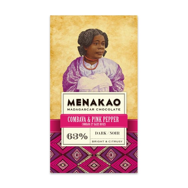 Menakao - Dark Chocolate 63% with Combava & Pink Pepper