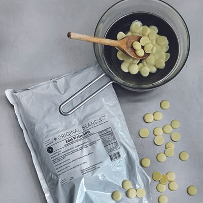Original Beans - Edel Weiss White Chocolate Couverture 2kg ('Rainforest' range)