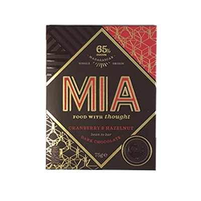 MIA - 65% Dark Chocolate with Cranberry and Hazelnut