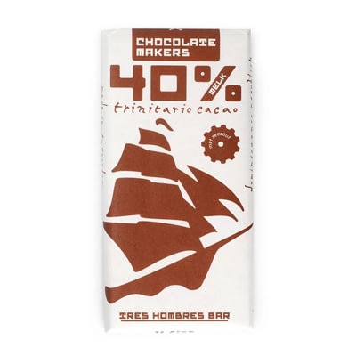 Chocolate Makers Tres Hombres 40% With Sea Salt (taster bar)