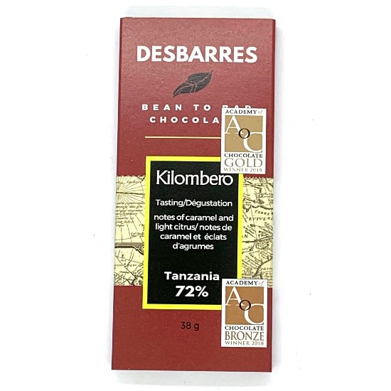 DesBarres -  Kilombero, Tanzania 72% Dark Chocolate