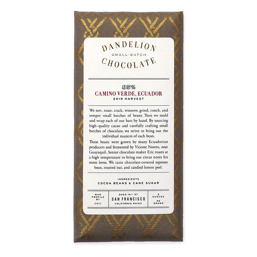 Dandelion - Camino Verde, Ecuador 85% Dark