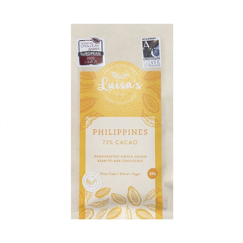 Luisa's Vegan Chocolates - Mindanao, Philippines 72% Dark