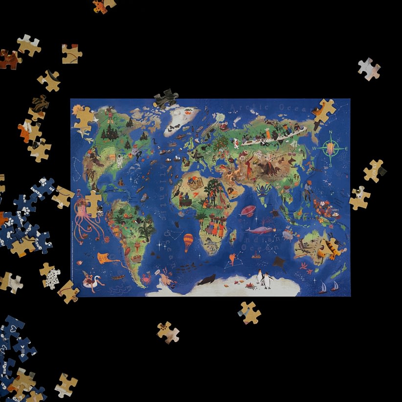 Carambole Chocolate - Chocolate World Map Puzzle (500 Pieces)