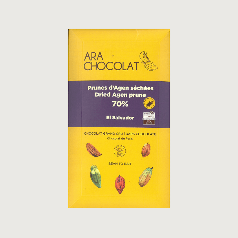 Ara Chocolat -  Agen Plums, Dark 70%