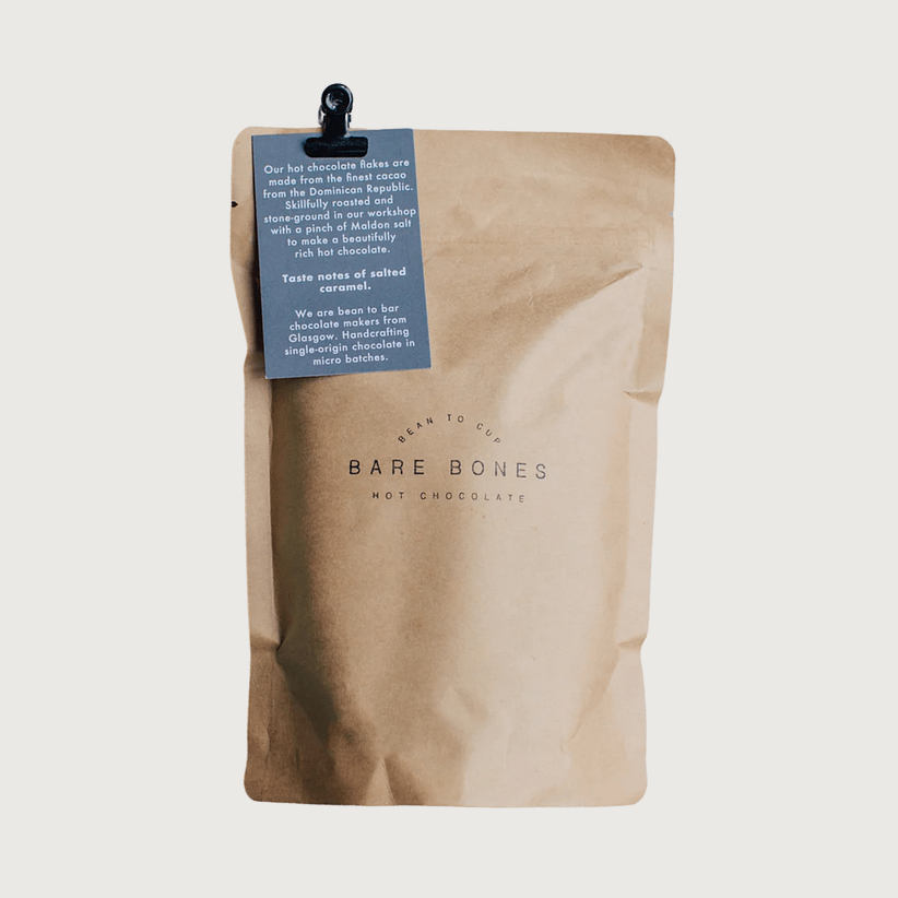 Bare Bones - 68% Dominican Republic Salted Hot Chocolate Flakes (Vegan)