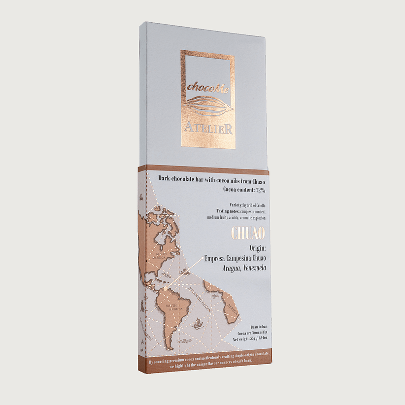 ChocoMe - Chuao, Venezuela, Dark 72% with Nibs