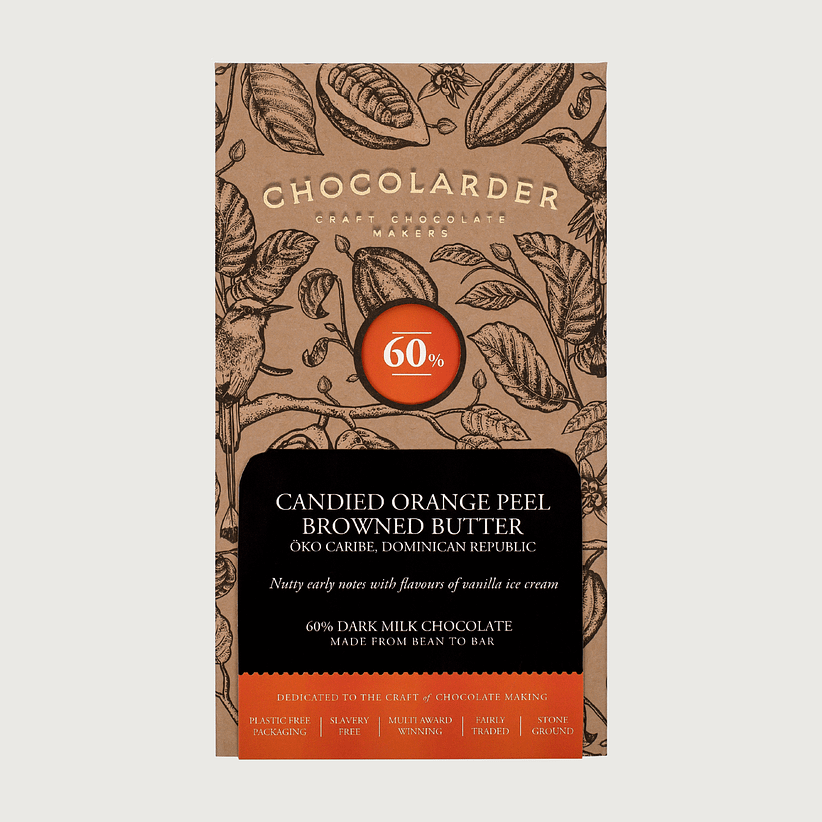 Chocolarder - Candied Orange Peel, Browned Butter, Milk 60%
