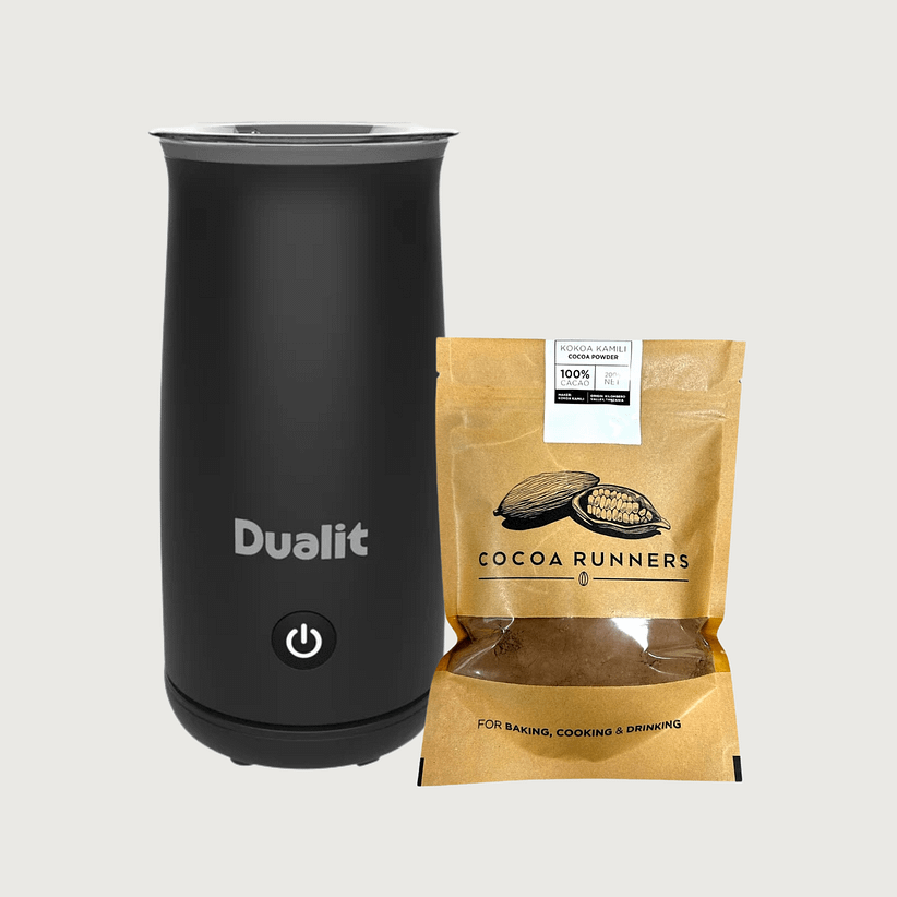 Drinking Chocolate & Cocoatiser Set with Cocoa Powder
