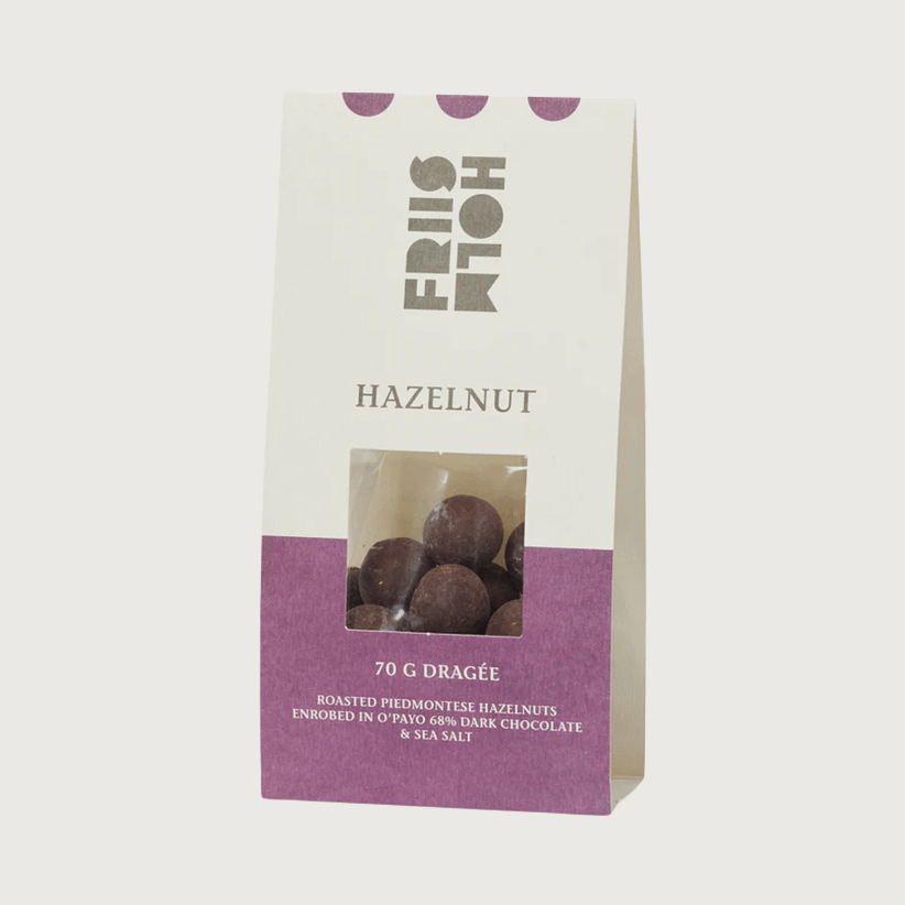 Friis Holm - Chocolate Covered Hazelnuts with Salt, O'Payo 68%