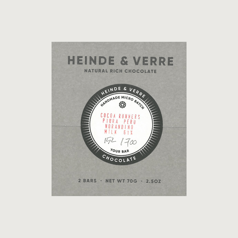 Heinde & Verre - Piura, Peru Dark Milk 61%