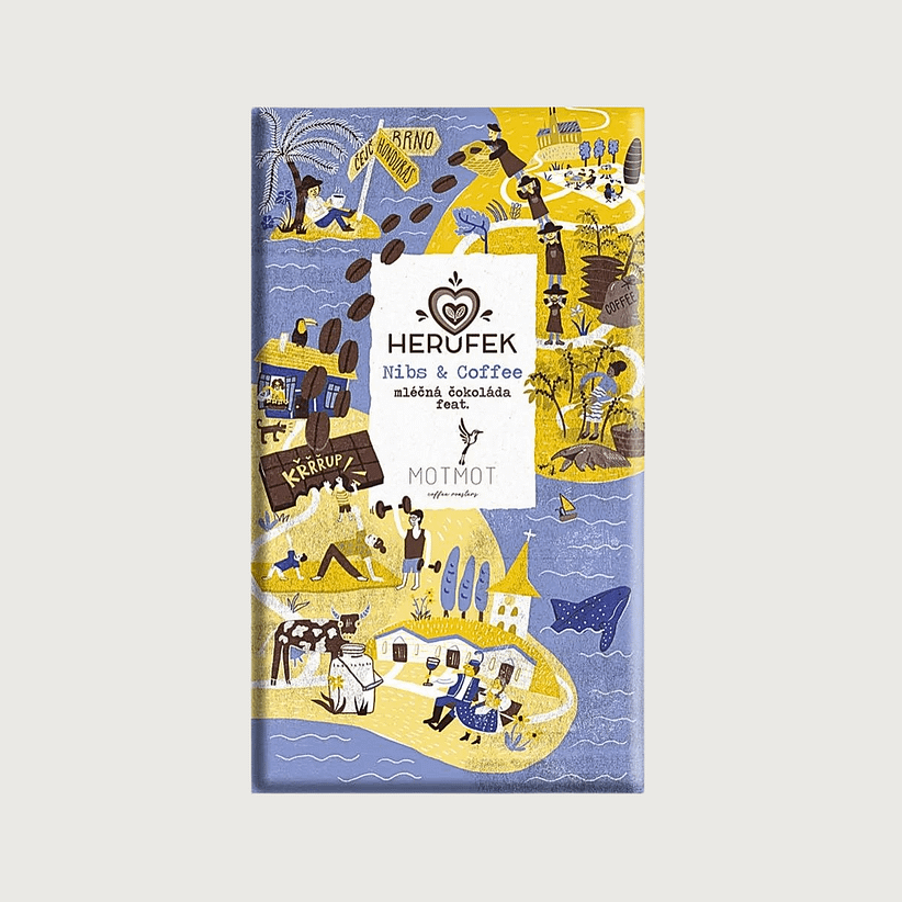 Herufek - Coffee & Nibs, Dark Milk 54%