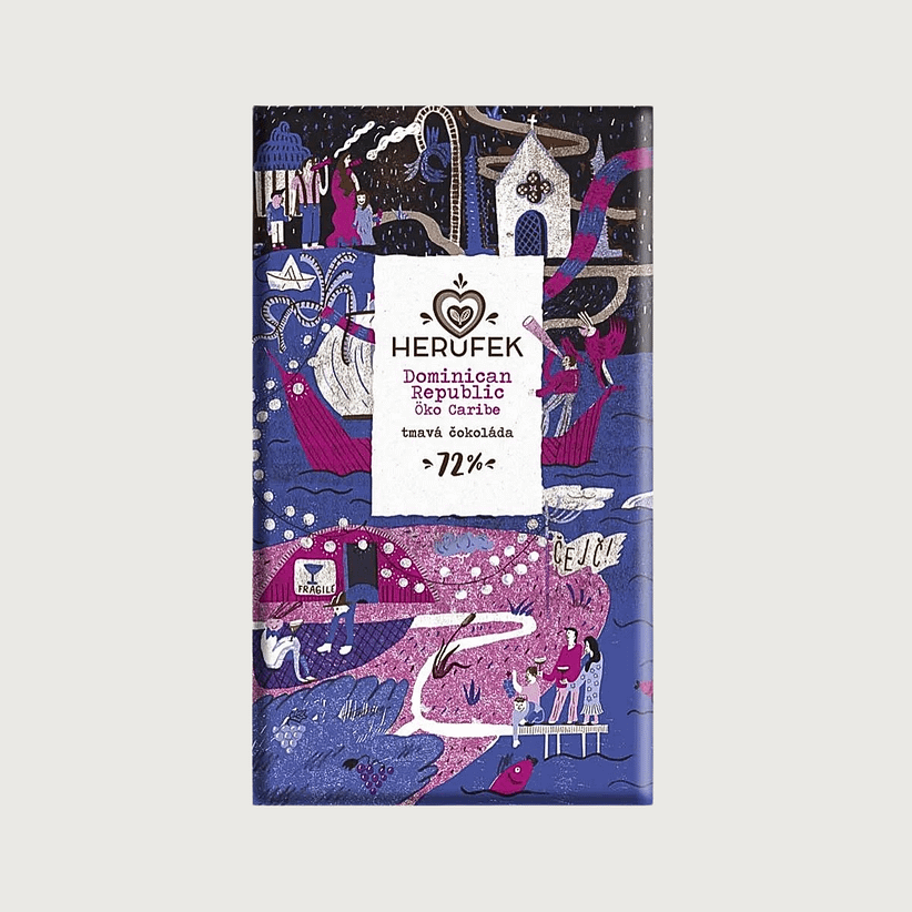 Herufek - Öko Caribe, Dominican Republic, Dark 72%