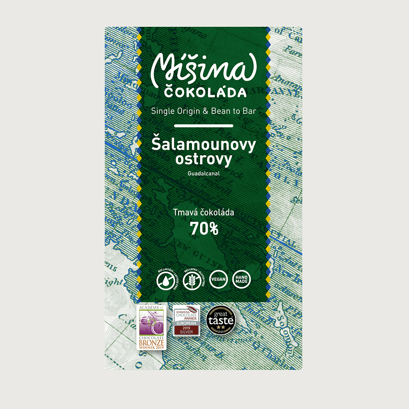 Míšina Čokoláda - Guadalcanal, Solomon Islands, Dark 70%
