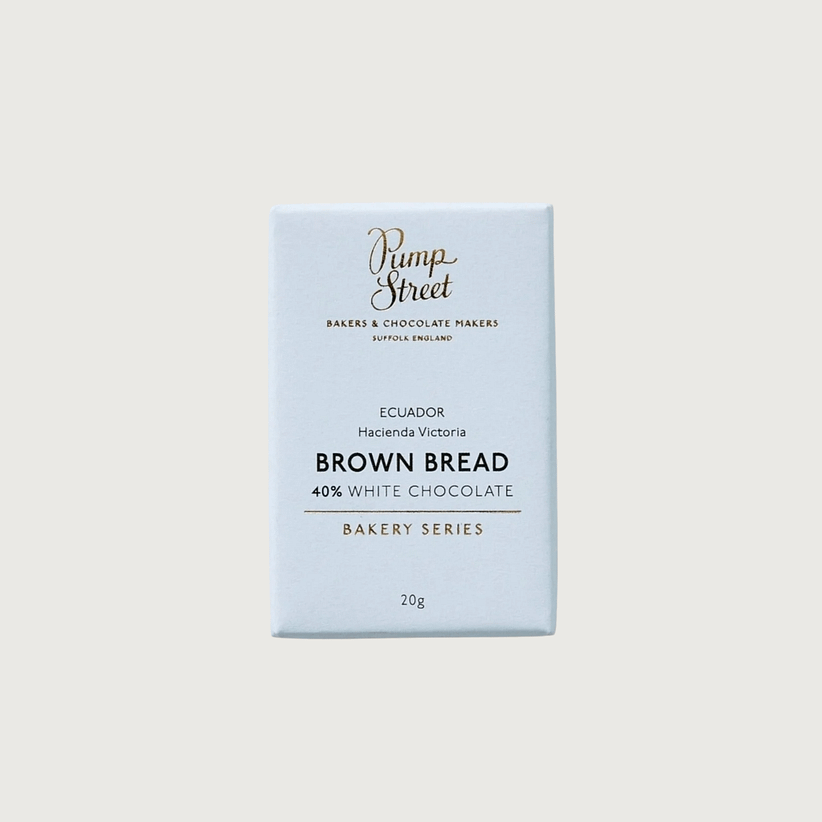 Pump Street Chocolate – Brown Bread, Ecuador White 40% Taster Bar (Carton of 20)