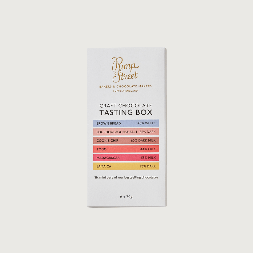 Pump Street Chocolate –  Craft Chocolate Tasting Box (Carton of 15)