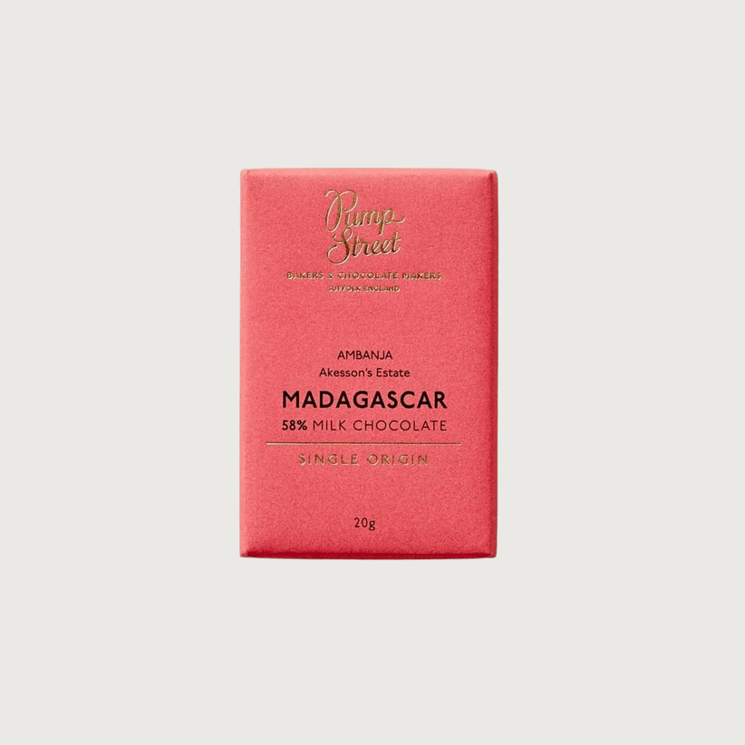 Pump Street - Madagascar, Milk 58% Taster Bar (Carton of 20)
