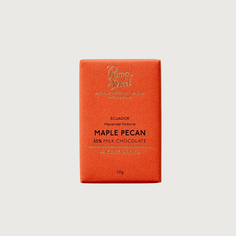 Pump Street Chocolate - Maple Pecan, Ecuador Dark Milk 55% (20g Taster Bar)