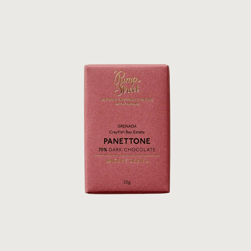 Pump Street Chocolate - Panettone, Dark 70% Taster Bar (Carton of 20)