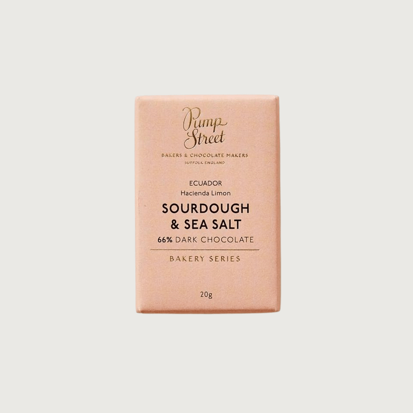 Pump Street Chocolate - Sourdough and Sea Salt, Dark 66% (20g Taster Bar)