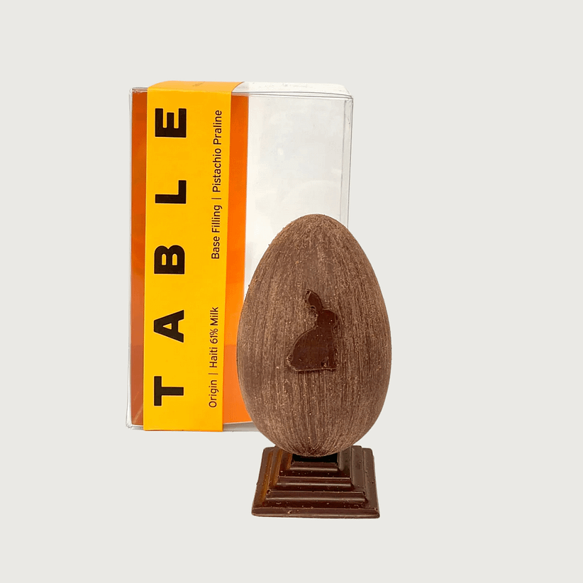 Table - Haiti, Milk 61% Easter Egg with Pistachio Praline (80g)