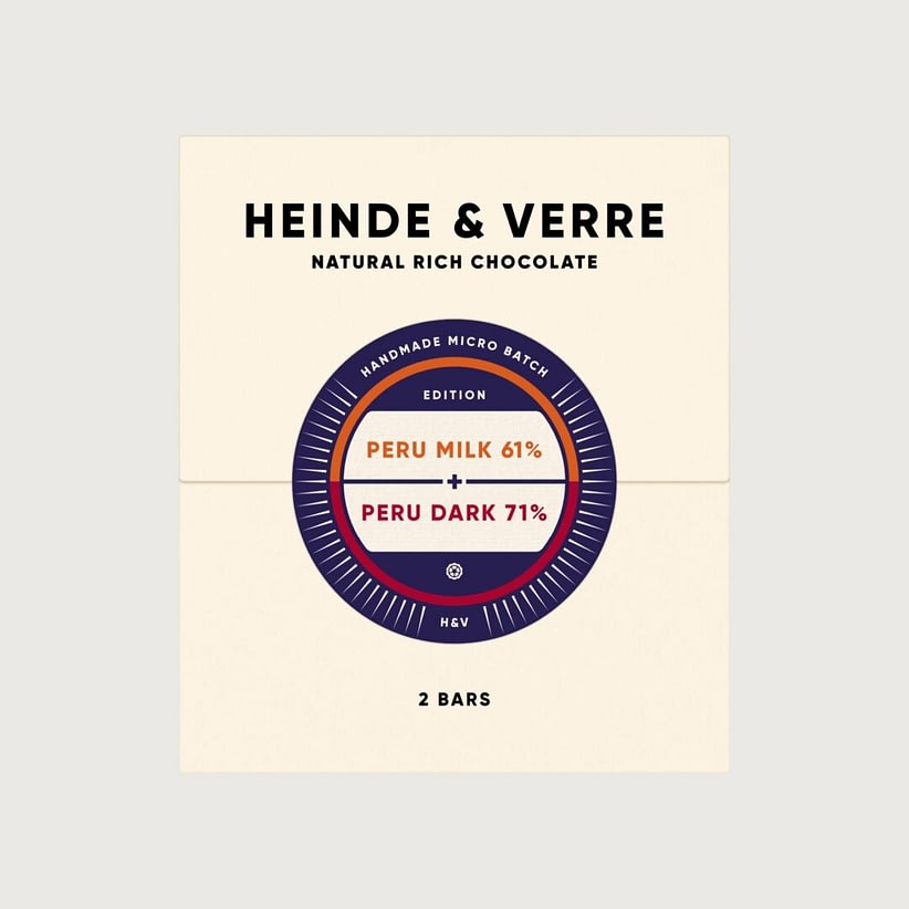 Heinde & Verre - Piura, Peru, Milk 61% and Dark 71%